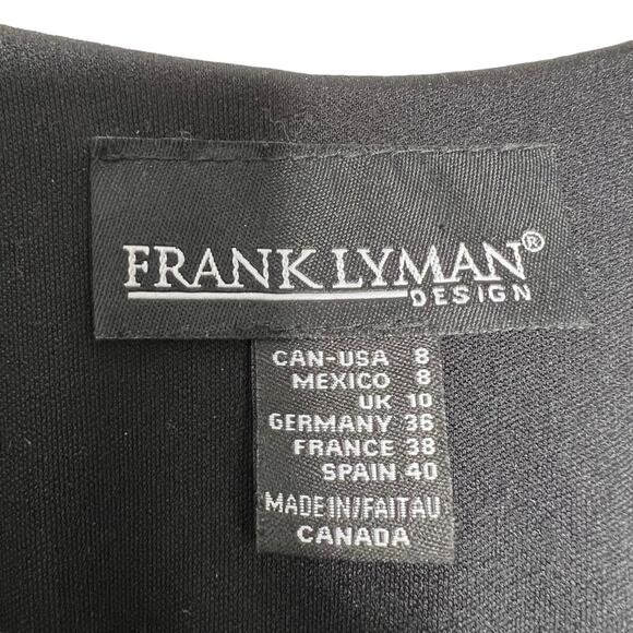 Frank Lyman Black Lace Cutout Dress size 8 - Picture 3 of 4